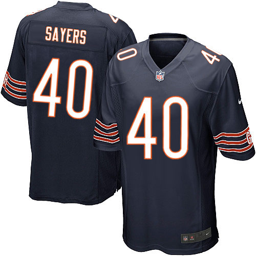 Youth Elite Gale Sayers Nike Jersey Navy Blue Home - #40 NFL Chicago Bears